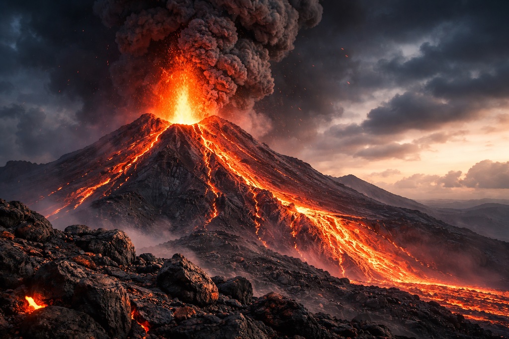 Wie entsteht ein Vulkanausbruch?