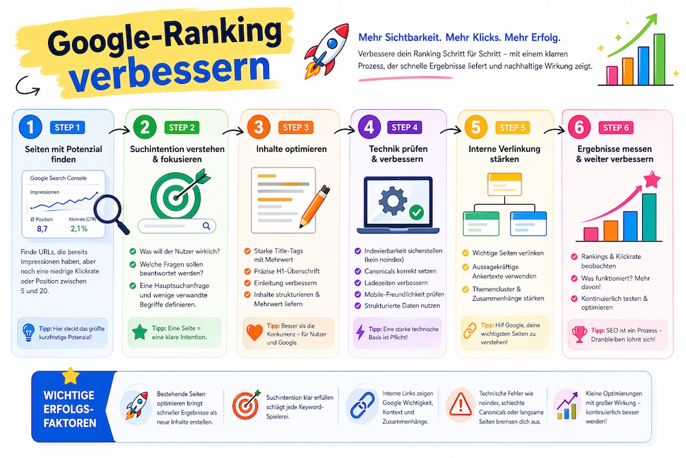 Google Ranking Schritt für Schritt Anleitung