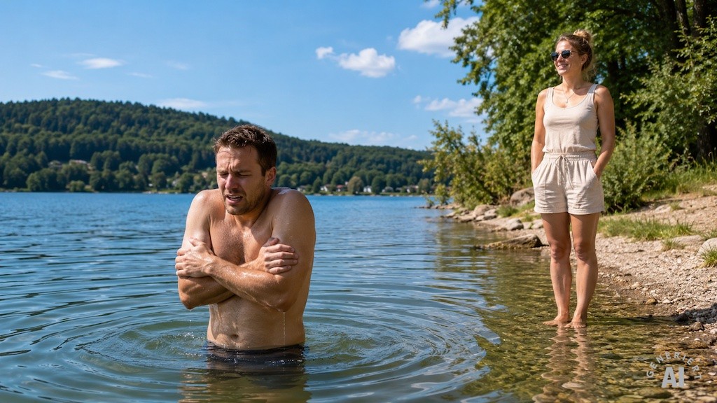 Warum fühlt sich Wasser kälter an als Luft?